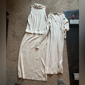 Matching sweater fabric set